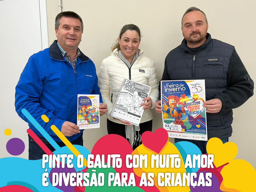 Projeto ‘Pinte o Galito Com Muito Amor’ é diversão para as crianças