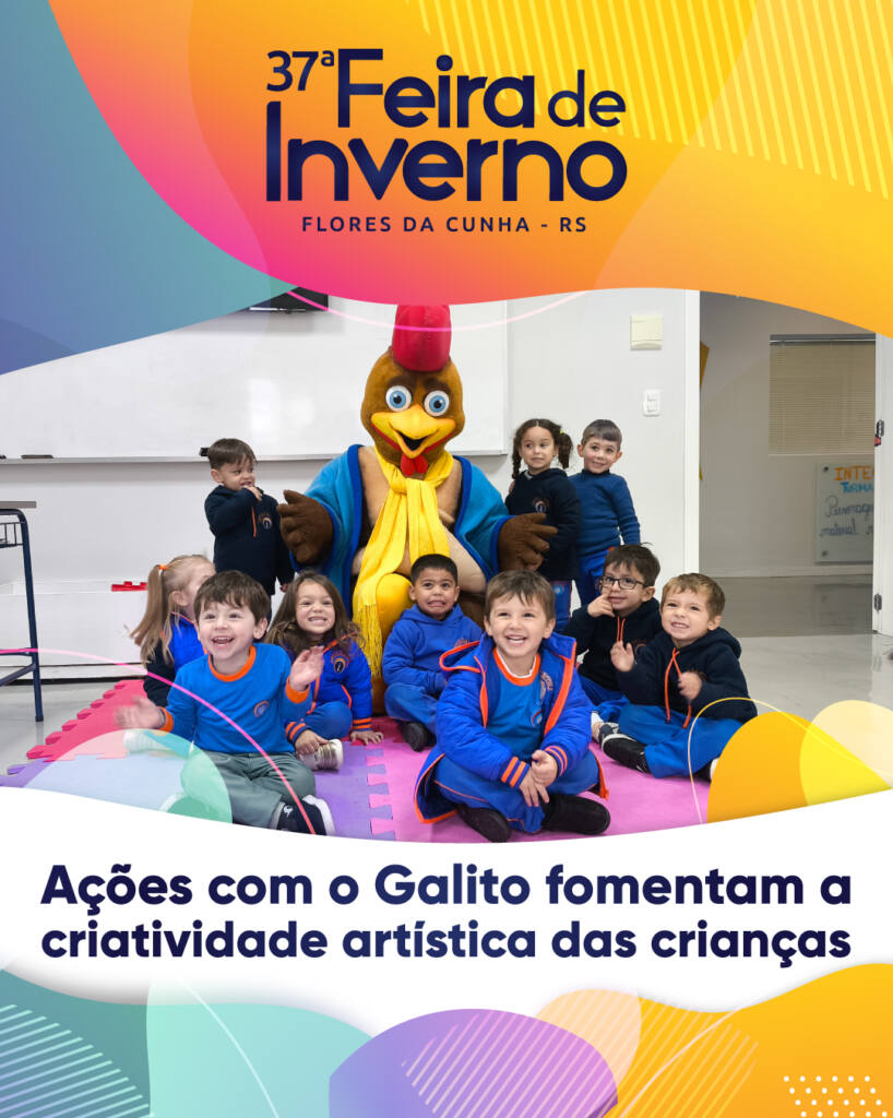 Ações com o Galito fomentam a criatividade artística das crianças